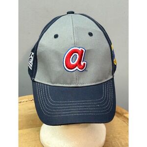 Head To Toe Hat Mens OS Navy Grey Atlanta Braves NAPA 50th Anniversary Logo Cap
